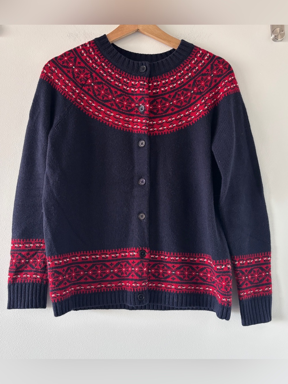 Talbots Fair Isle Cardigan Sweater